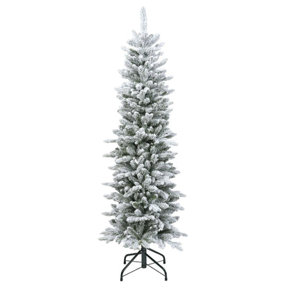 Albero di Natale Slim Fir verde innevato Ø53 × H150 cm