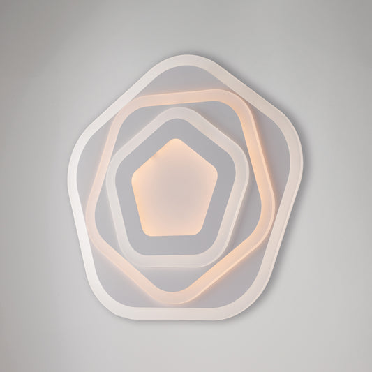 Plafoniera LED in metallo bianco/acrilico, 2 temp. col., H.5 Ø52 - M2