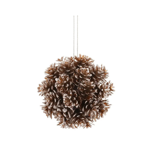 Sfera natalizia con pigne marroni Ø8 cm