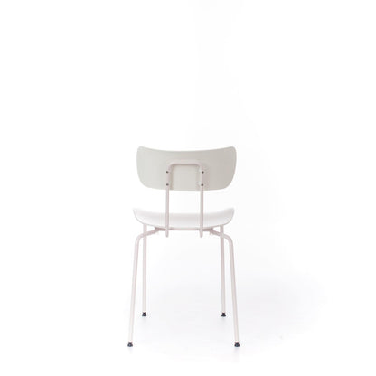 4x Chaise en polypropylène avec assise blanche