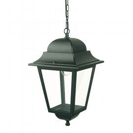 Lampada Sospesa in Alluminio Pressofuso con Diffusori in Vetro Trasparente nero