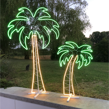 Néon double face 120xH200 cm blanc et vert