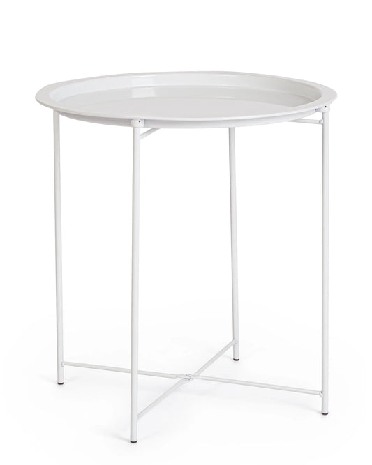 Tavolino Hilmar tortora/bianco ø47x51 cm