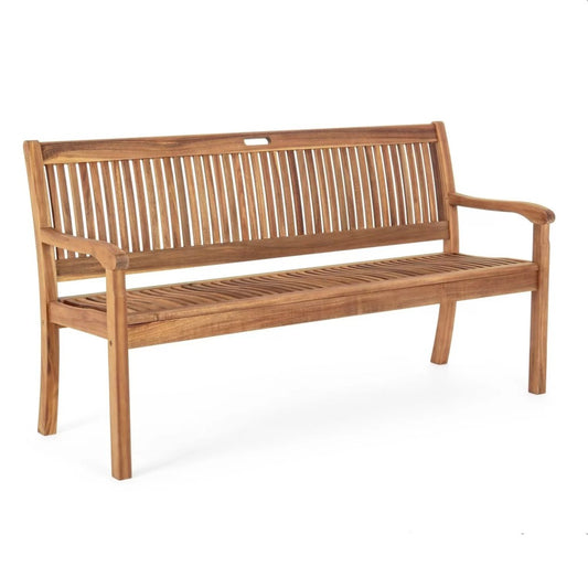 Banquette Noemi 3 places en bois d'acacia 158x60x88h cm