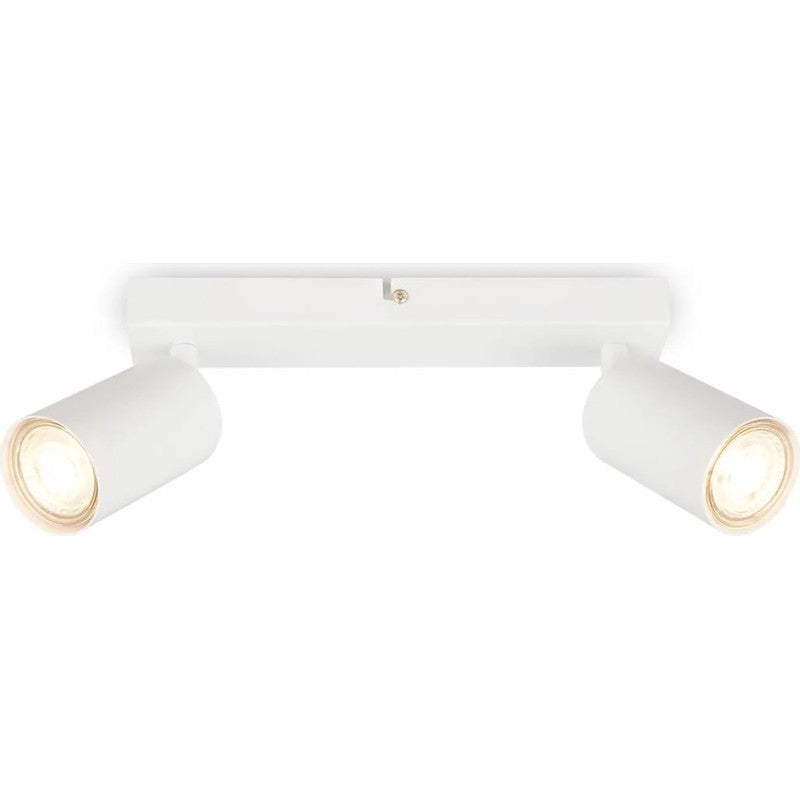 Spot de plafond orientable 2xGU10 blanc 15,5 x 5,5 x 25,5 cm
