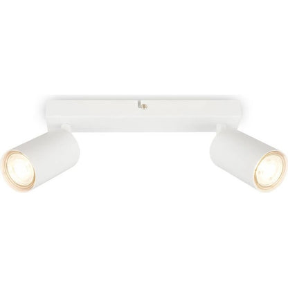 Spot de plafond orientable 2xGU10 blanc 15,5 x 5,5 x 25,5 cm