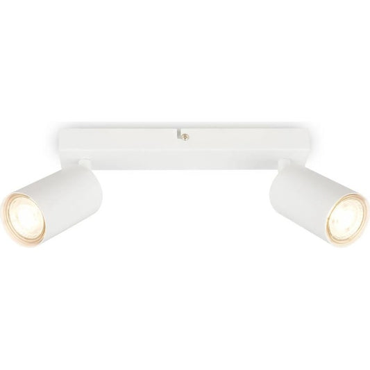 Spot de plafond orientable 2xGU10 blanc 15,5 x 5,5 x 25,5 cm
