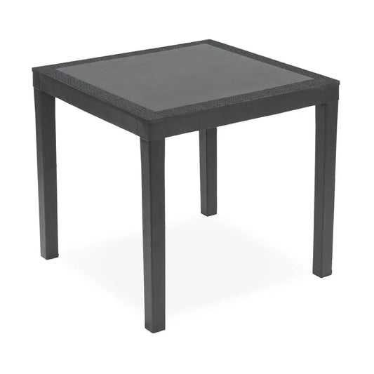 Table en résine Anthracite Ago 78x78x73h