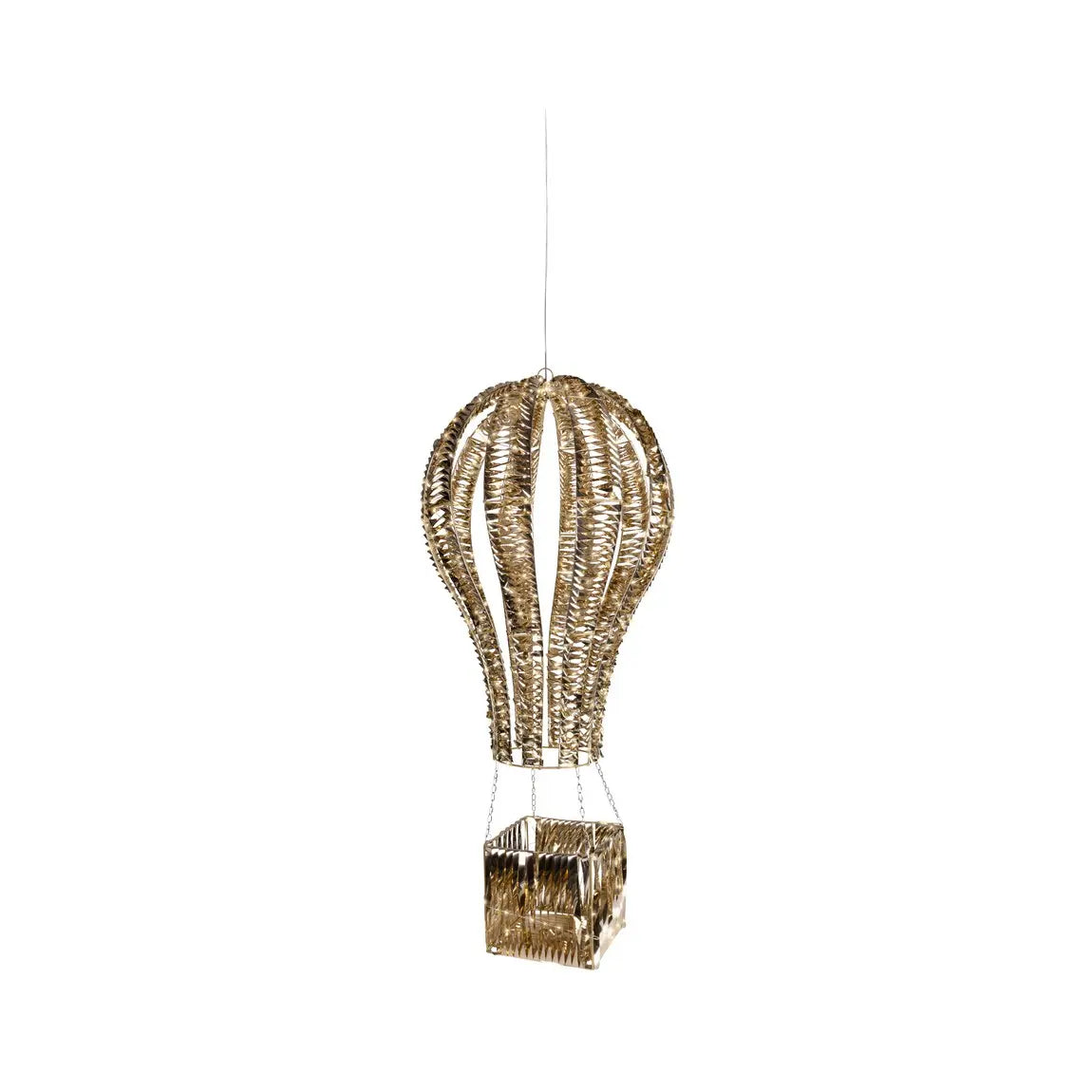 Mongolfiera luminosa LED oro e bianco caldo da esterno 47 × 47 × H100 cm