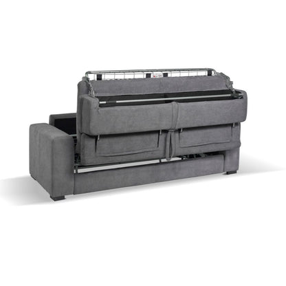 Divano letto Crien 3 posti con poggiatesta reclinabili colore elephant H83xL205xP97