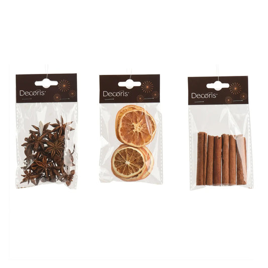 Decorazione natalizia con cannella, arancia e anice – 1 pezzo assortito