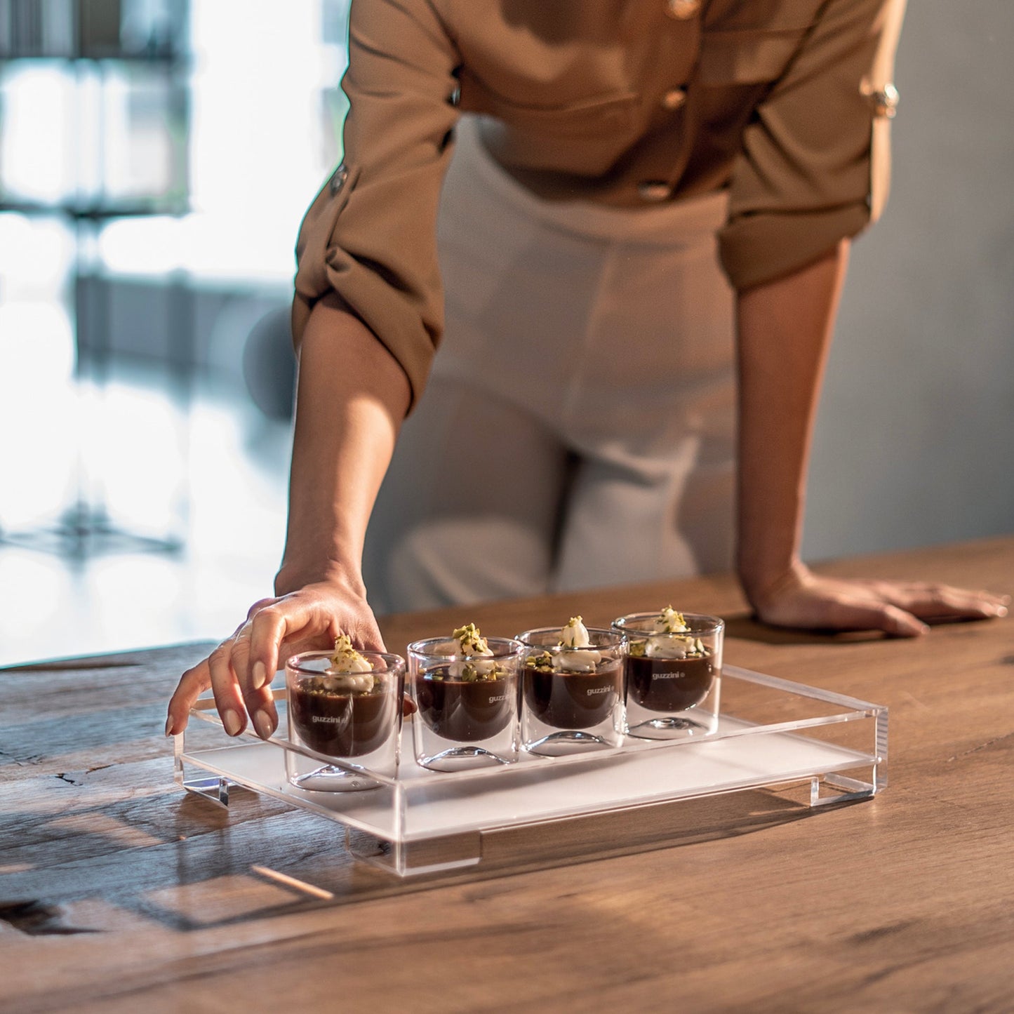 Vassoio Essence 32x23x5 cm trasparente